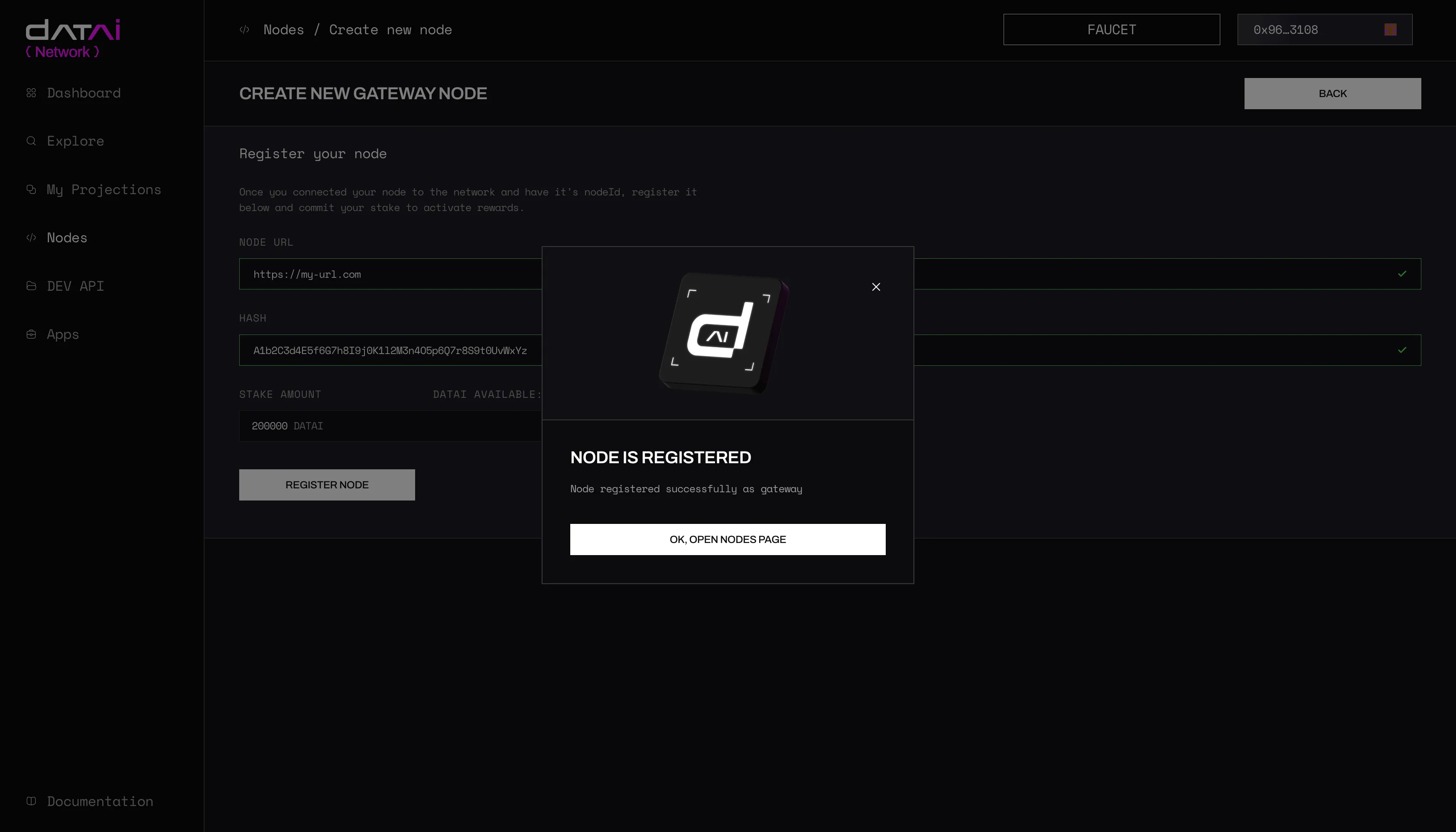 Node Registration Success